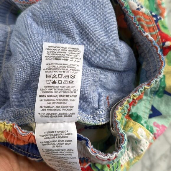 Mini Boden Ocean Adventure Drawstring Shorts in Colorful Coral Bay Sz 8 - Picture 5 of 8